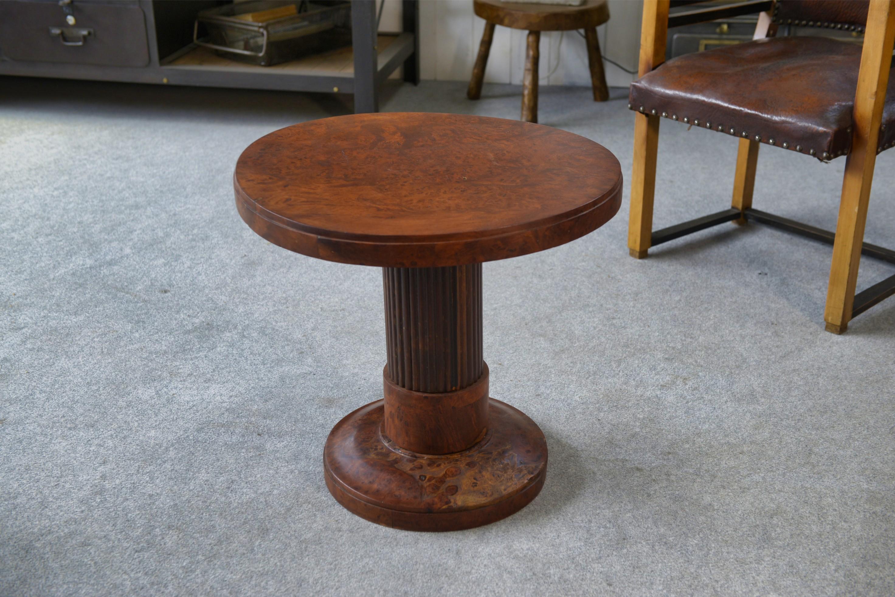 Art déco Guéridon Art Déco attribué à Jules LELEU 1930's en vente