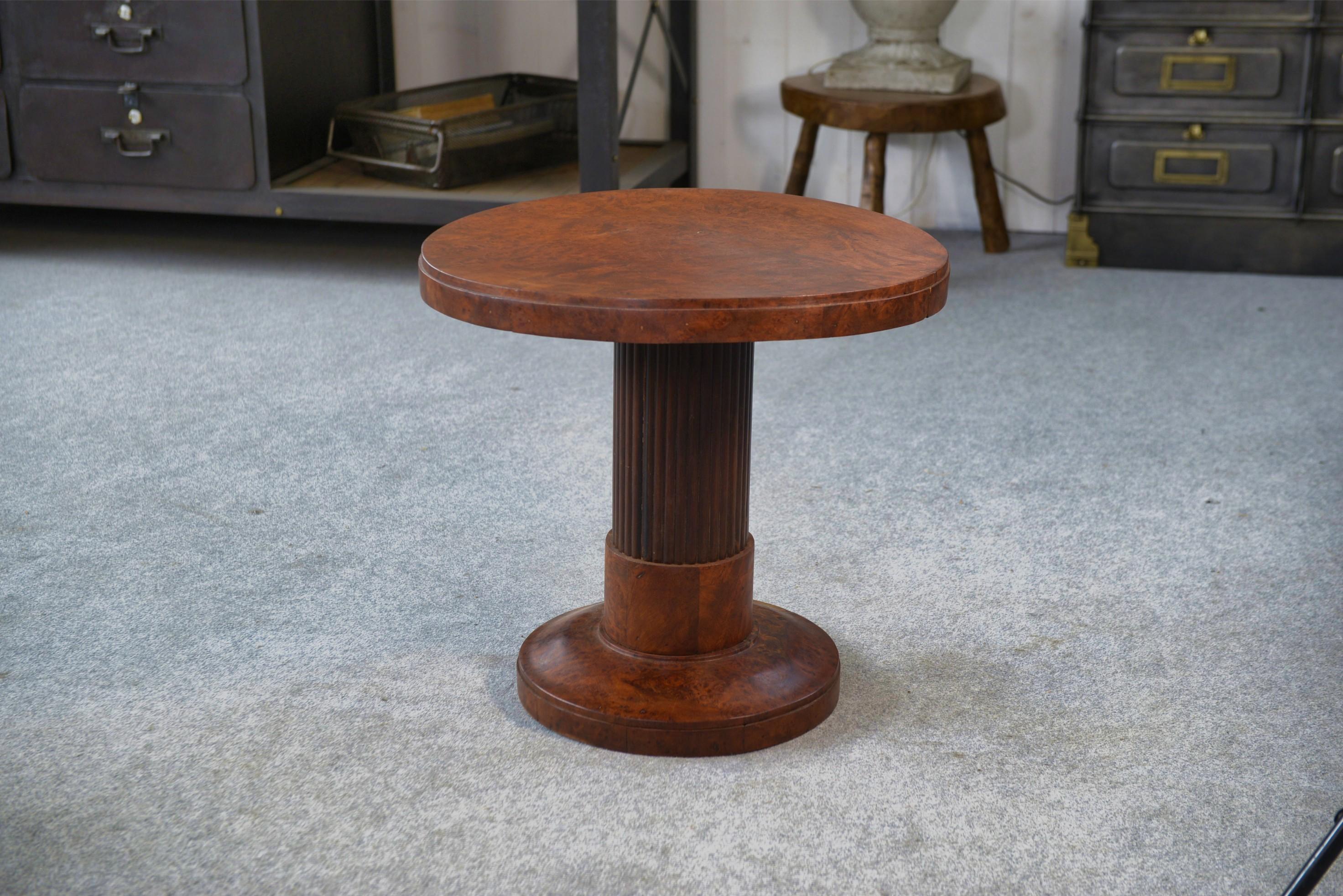 Français Guéridon Art Déco attribué à Jules LELEU 1930's en vente