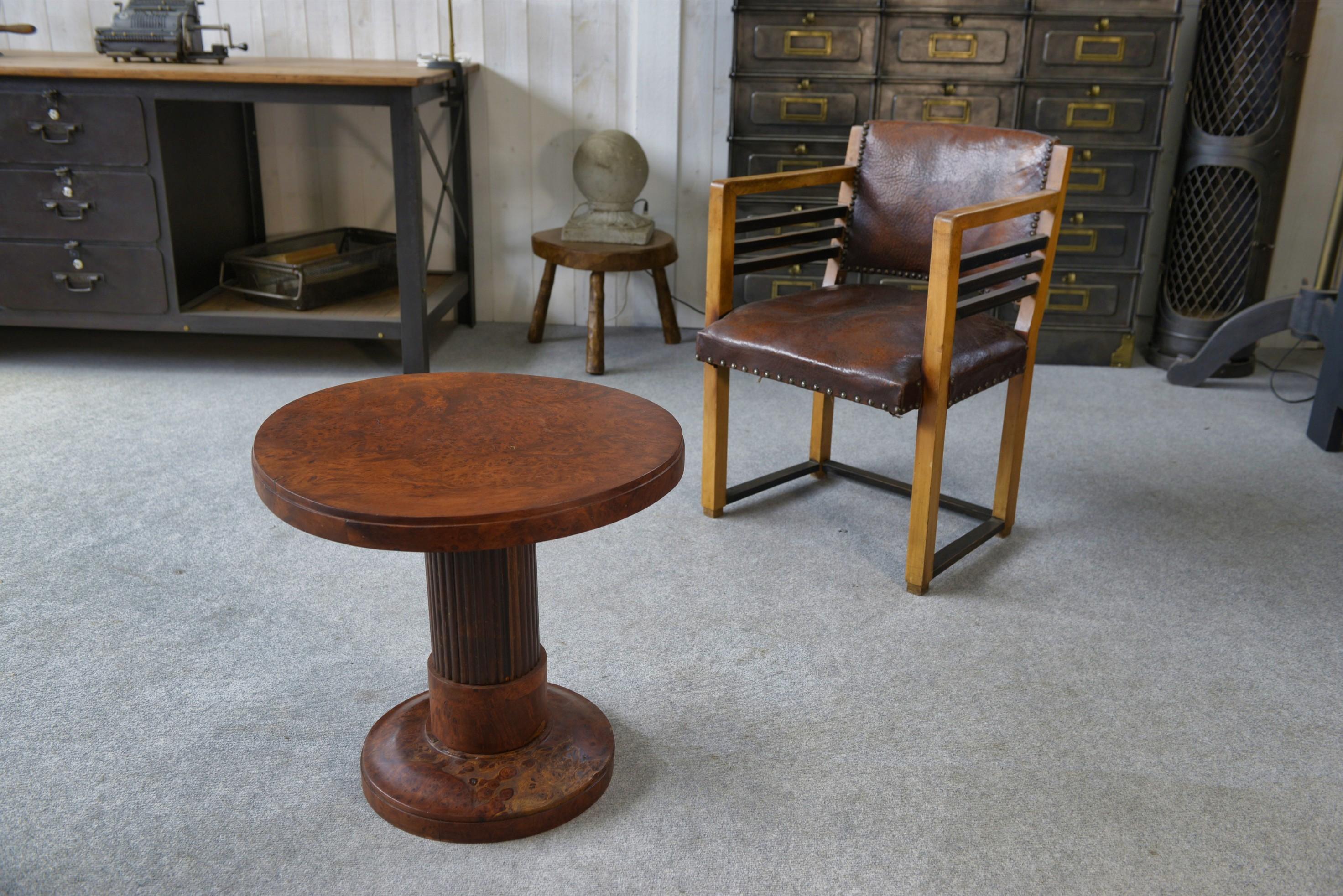 Milieu du XXe siècle Guéridon Art Déco attribué à Jules LELEU 1930's en vente