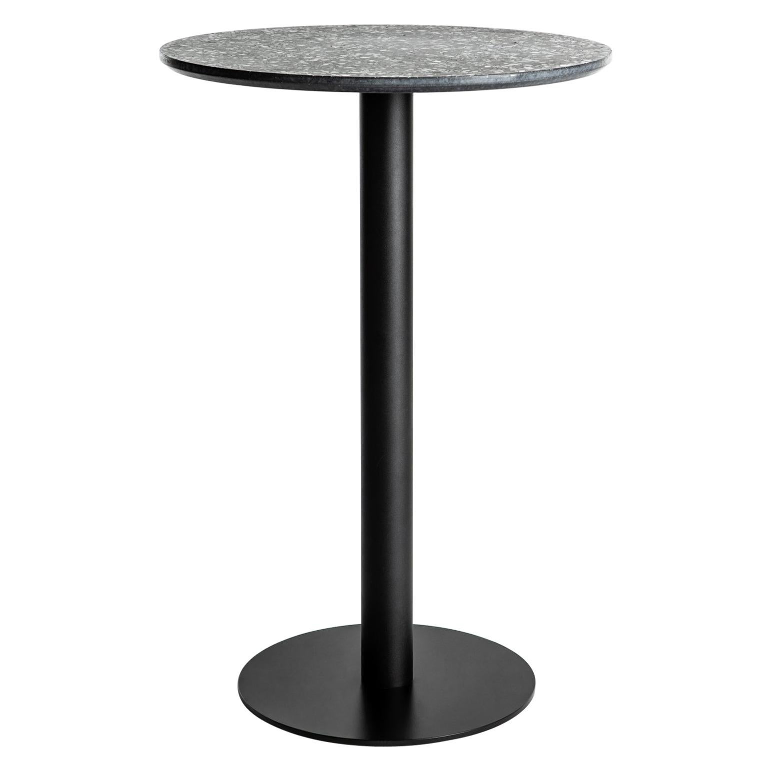 Guéridon / Bistro Table 'I' in Black Terrazzo