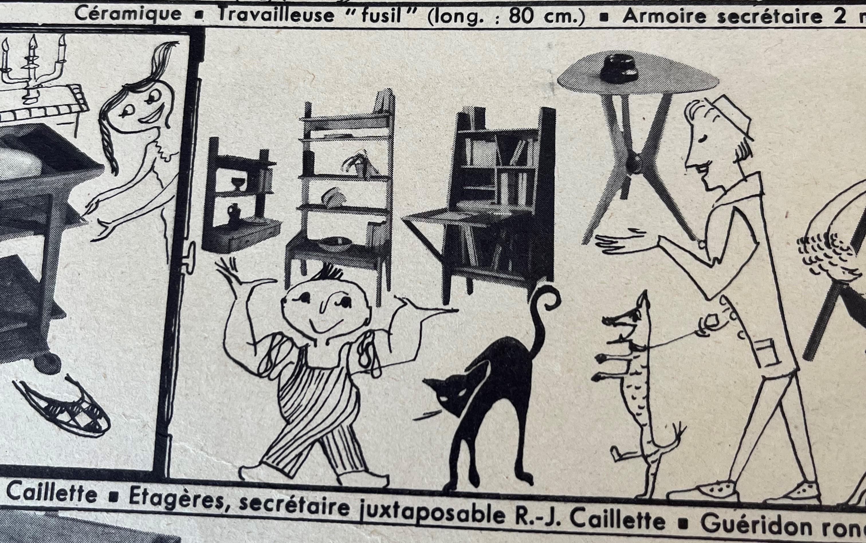 Gueridón de René Jean Caillette, 1950 en venta 1