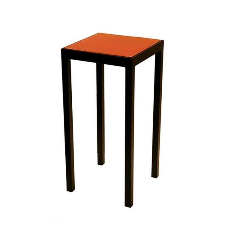These side tables feature new painted steel frames and a vintage lava tile from Roger Capron. Made in 1970s, these tiles vary in color and texture, resulting from the hand glazed process.

Custom tables available upon request- Client can pick the