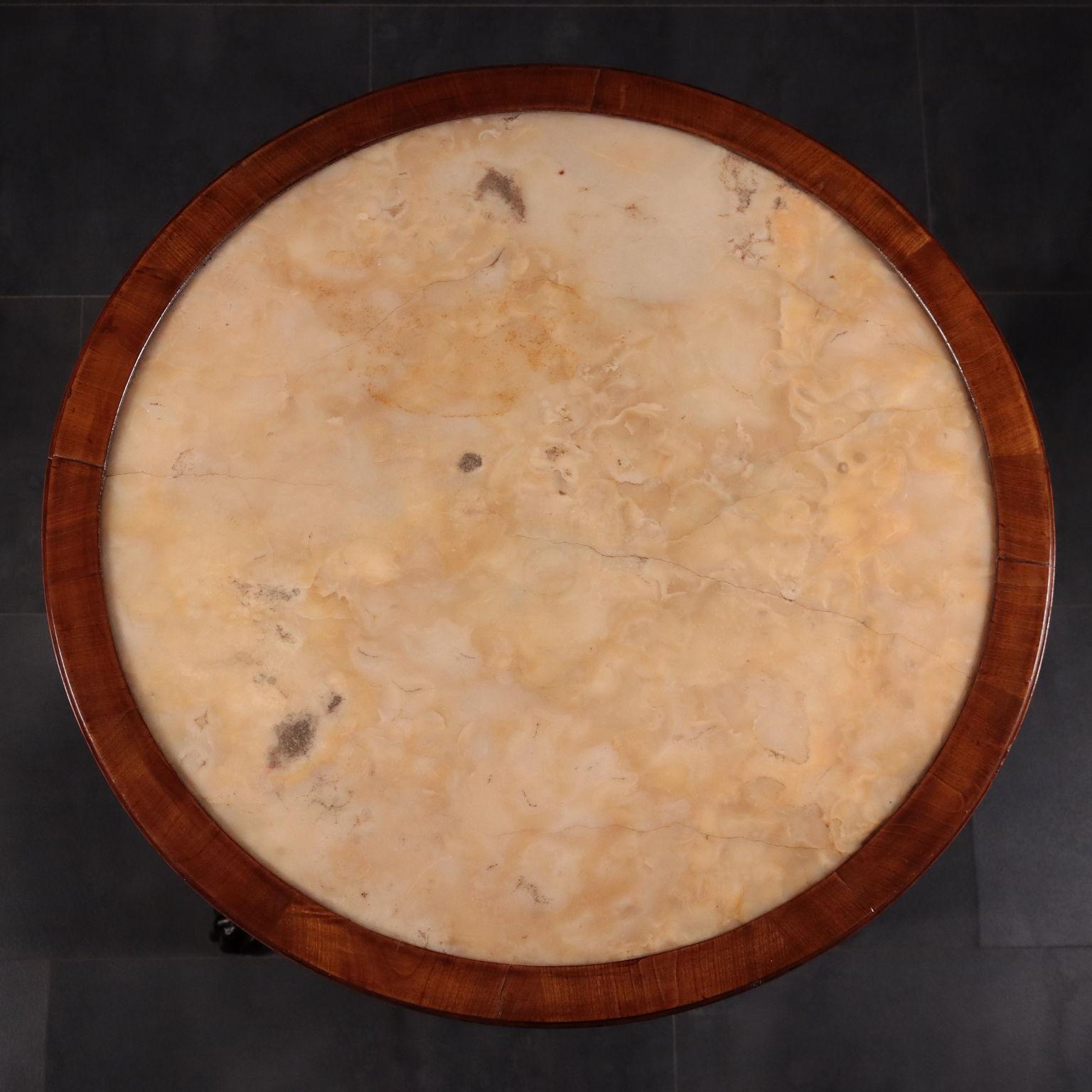 Gueridon Empire Cherry Alabaster Italy \'800 For Sale 4