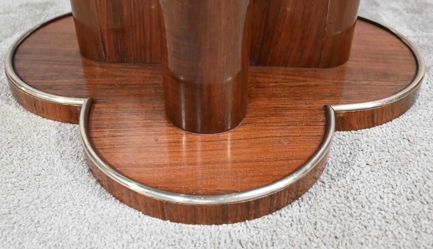 Mahogany pedestal table, attributed to J. Leleu, Art Deco – 1940 For Sale 5