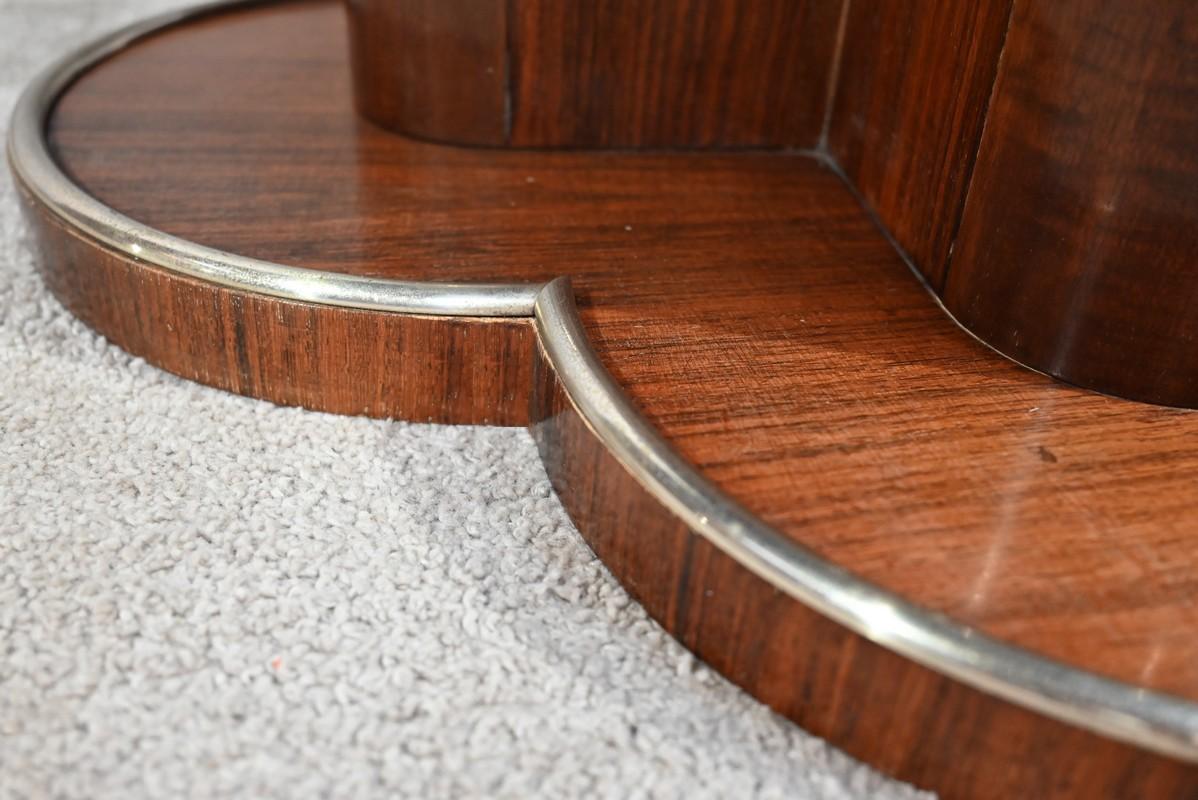 Mahogany pedestal table, attributed to J. Leleu, Art Deco – 1940 For Sale 7