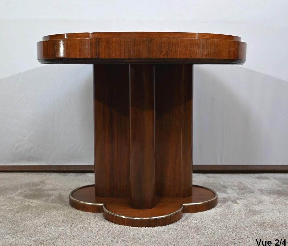 Mahogany pedestal table, attributed to J. Leleu, Art Deco – 1940 For Sale 8