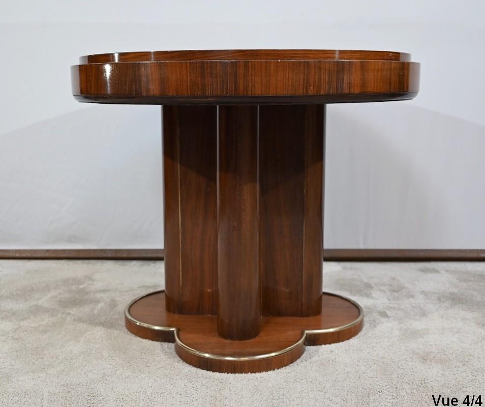 Mahogany pedestal table, attributed to J. Leleu, Art Deco – 1940 For Sale 10