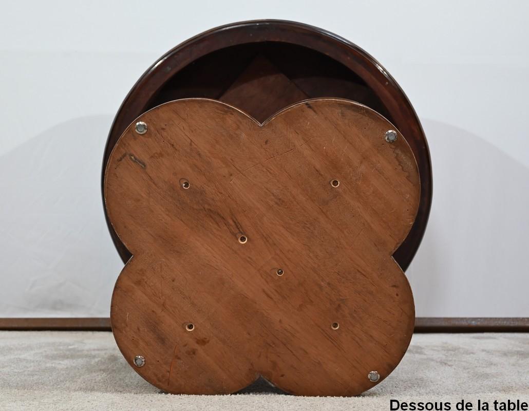 Mahogany pedestal table, attributed to J. Leleu, Art Deco – 1940 For Sale 14