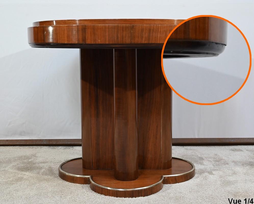 Mahogany pedestal table, attributed to J. Leleu, Art Deco – 1940 For Sale 2
