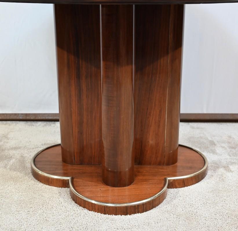 Mahogany pedestal table, attributed to J. Leleu, Art Deco – 1940 For Sale 3