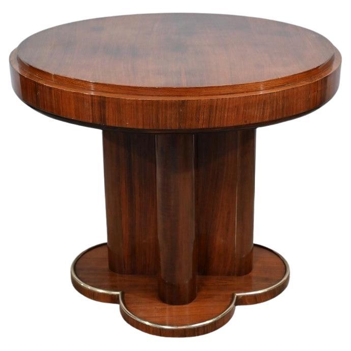 Guéridon en acajou, attribué à J. Leleu, Art déco - 1940