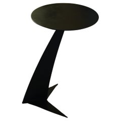 Guéridon Gilles Derain en métal laqué noir