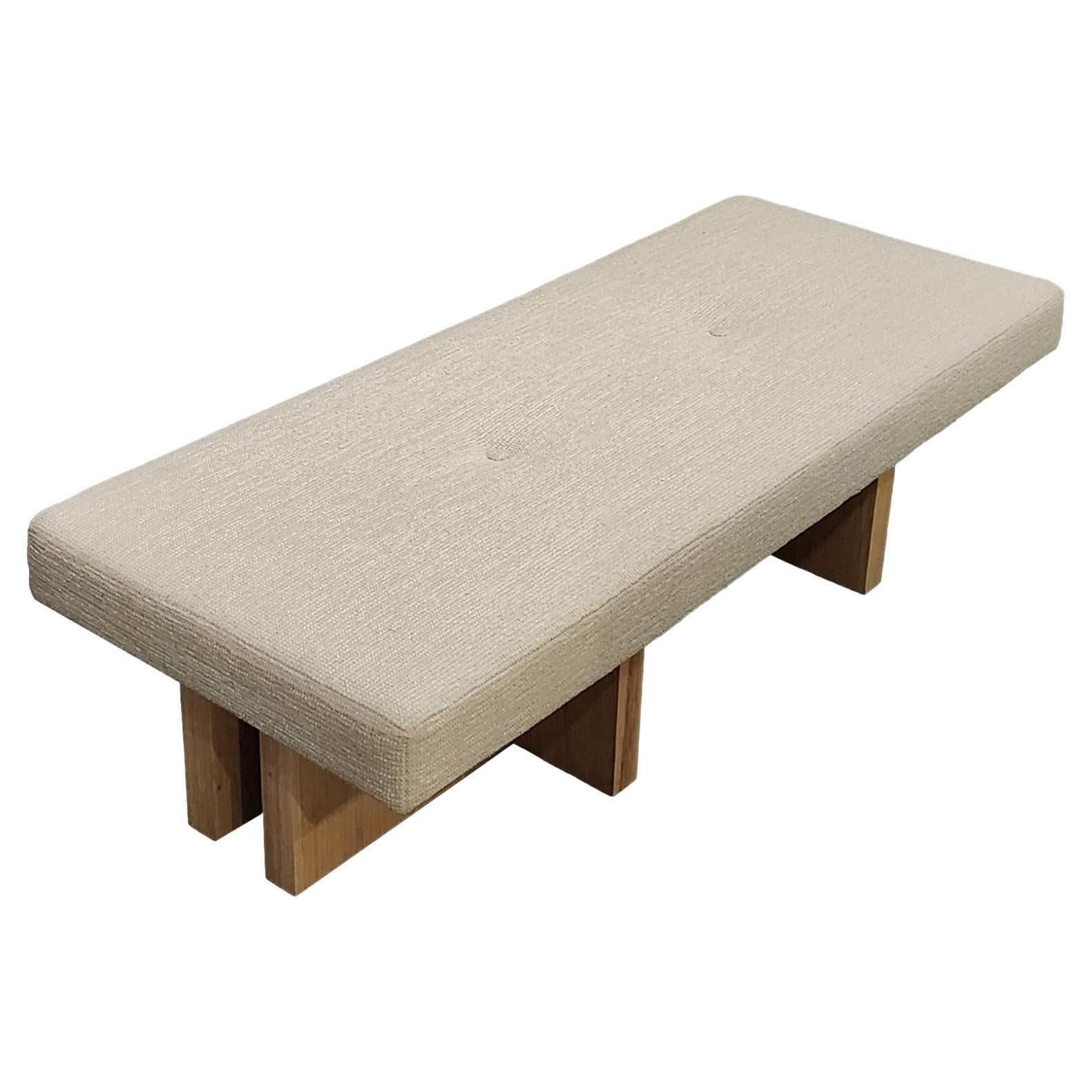  Gueridon handcrafted made to order Ottoman-Bench, COM Stoff - Made in USA.