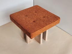 Custom Upholstered Gueridon Ottoman by Guéridon Design, Modern Style