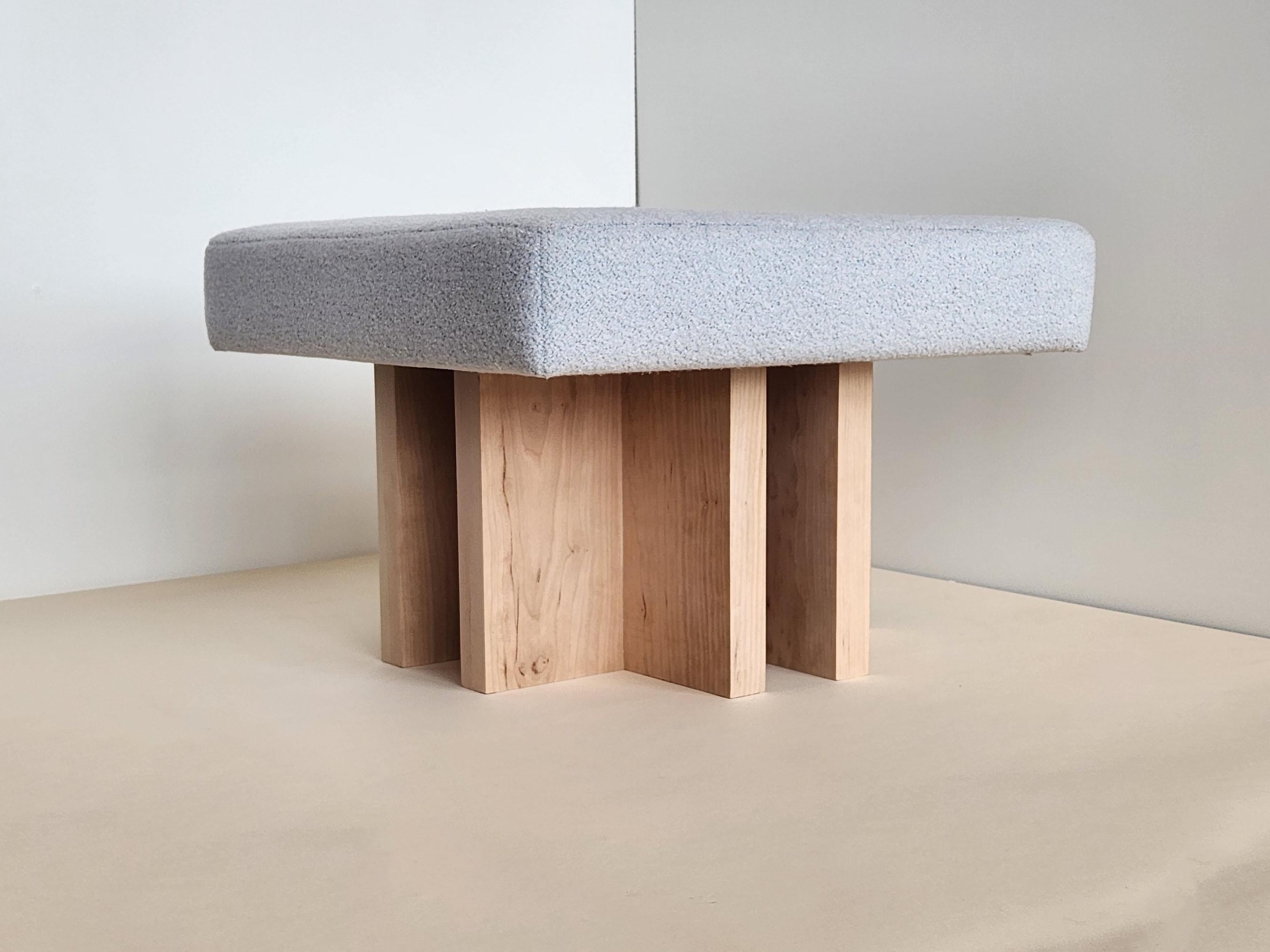 Modern Bespoke Gueridon Ottoman, COM fabric, must see! For Sale