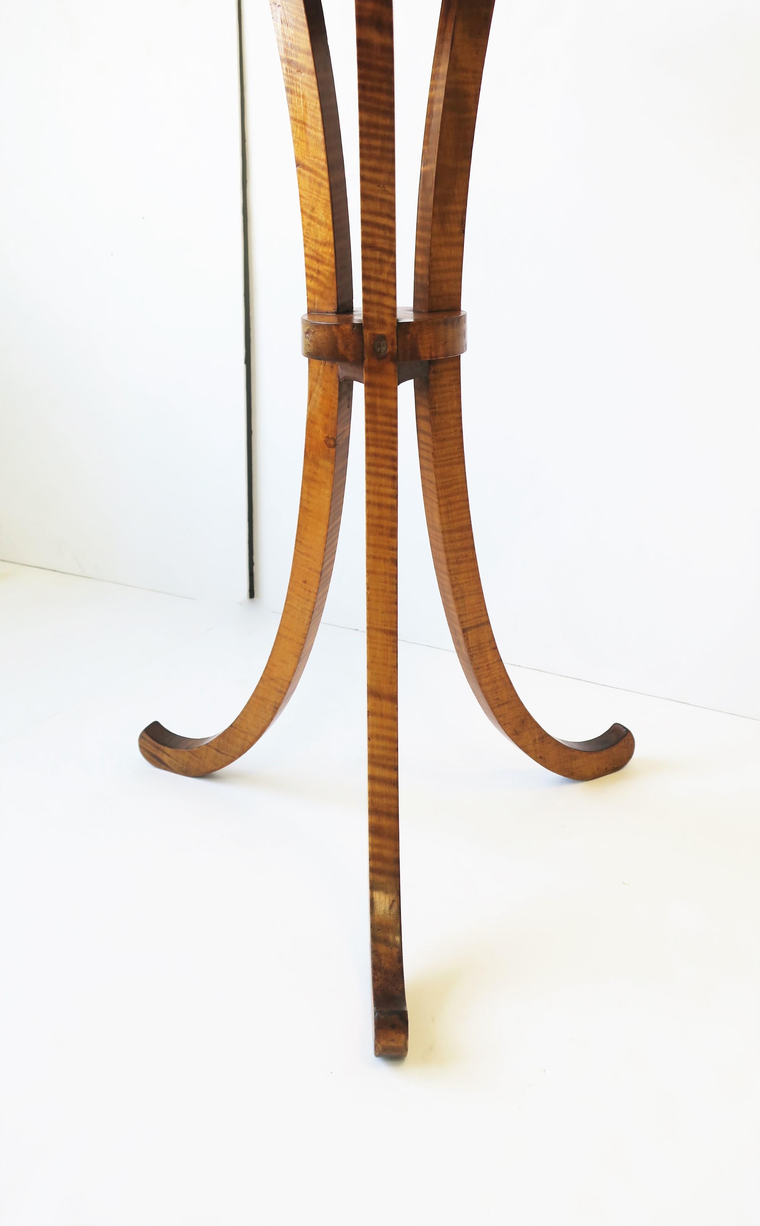 Gueridon Maple Wood End or Side Table with Flared Leg Tripod Base  For Sale 9