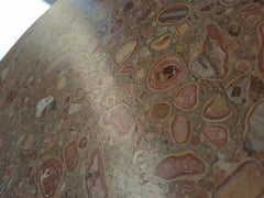 Neoklassizistisches Guéridon aus Mahagoni und rotem Marmor, Ende 19