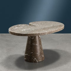 Gueridon serie 'Eros' Angelo Mangiarotti per Skipper, in marmo grigio, anni 70