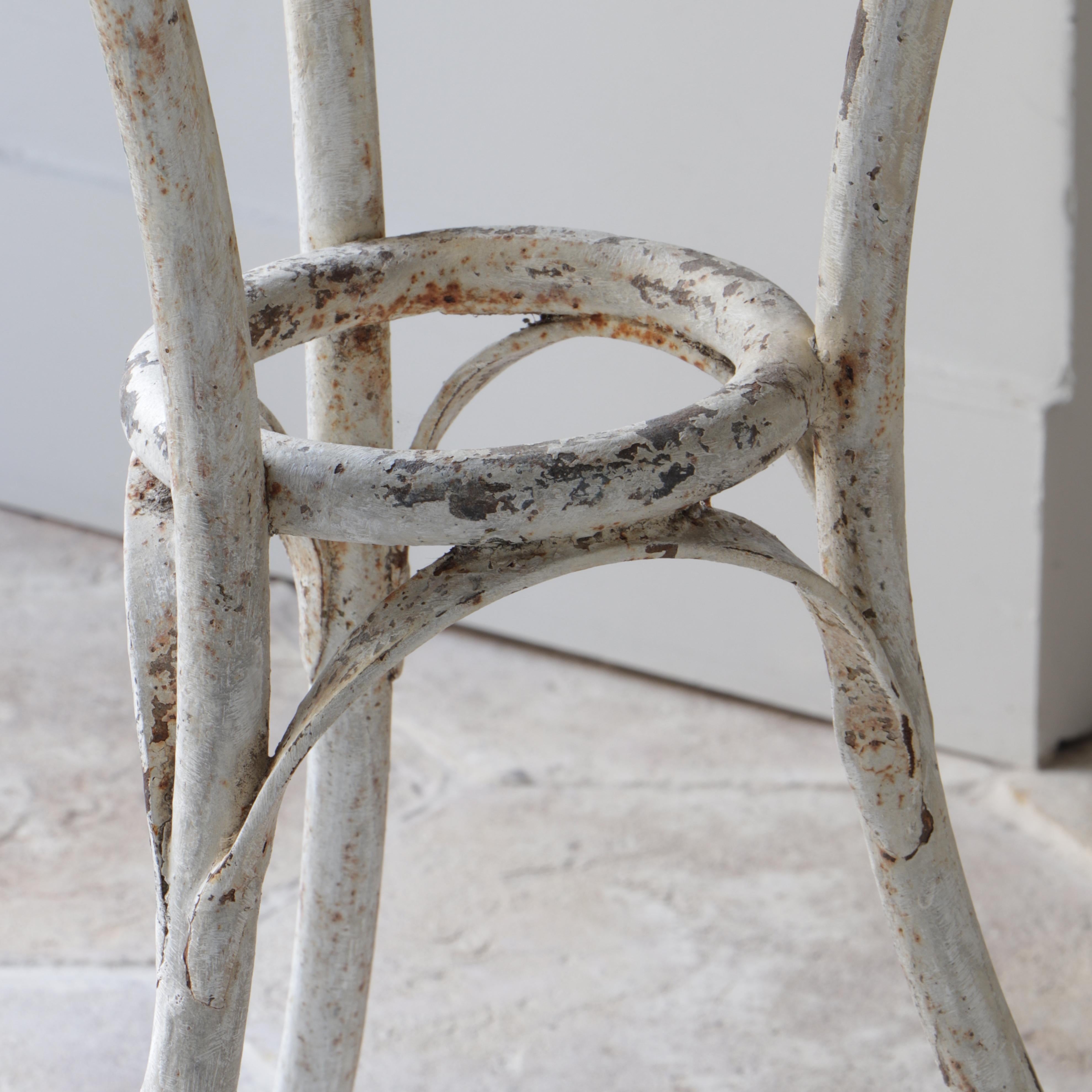 20th Century Guéridon, Side Table, Patinated Metal