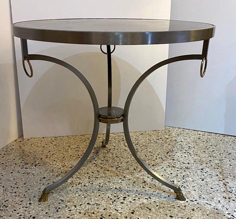 Patinated Gueridon Table Attributed to Maison Jansen