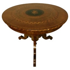 Guéridon Table in Dutch Marquetery 19th Century