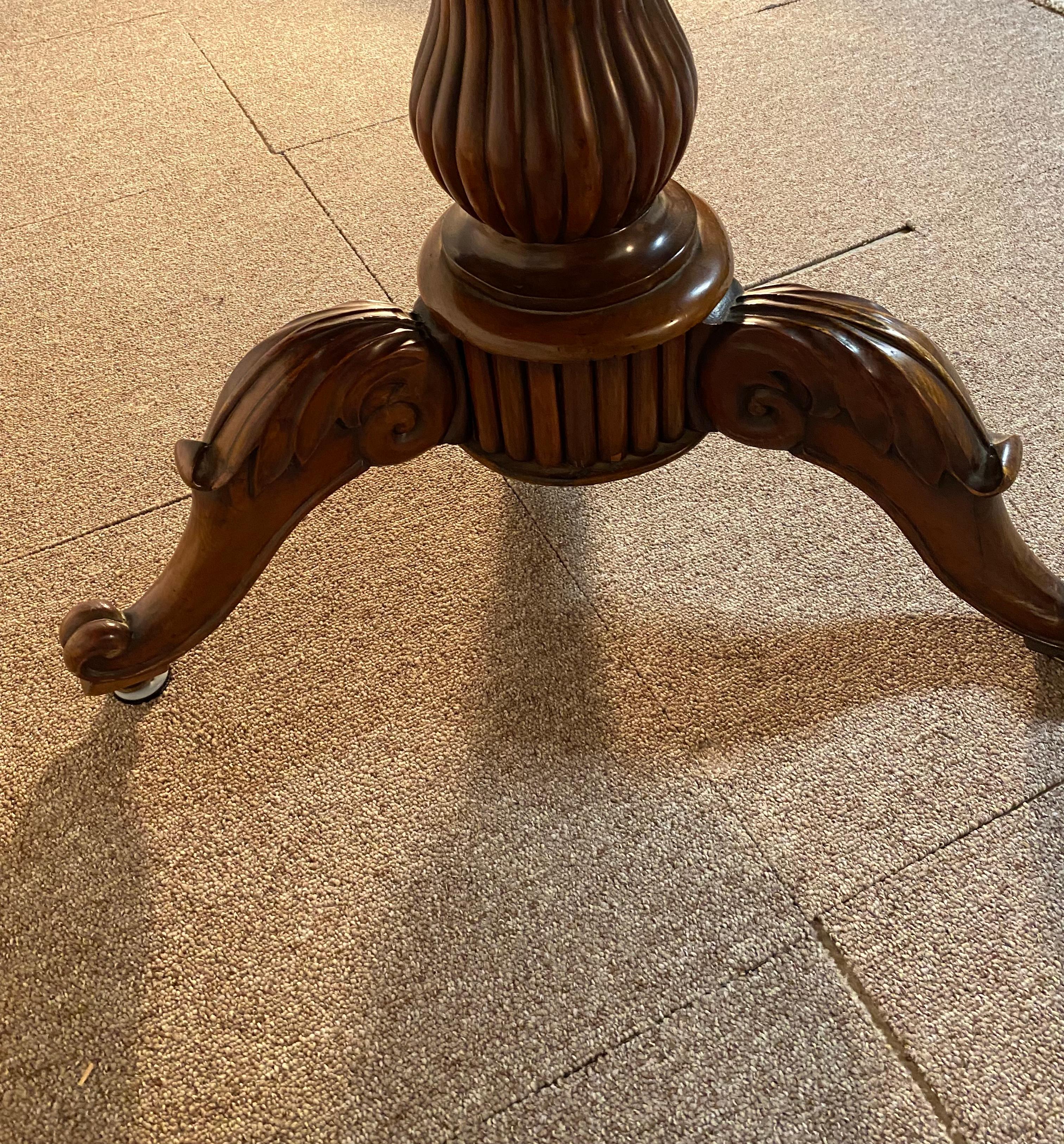 Gueridon Table, Mahogany, French, 19th Century In Fair Condition For Sale In Nice, FR