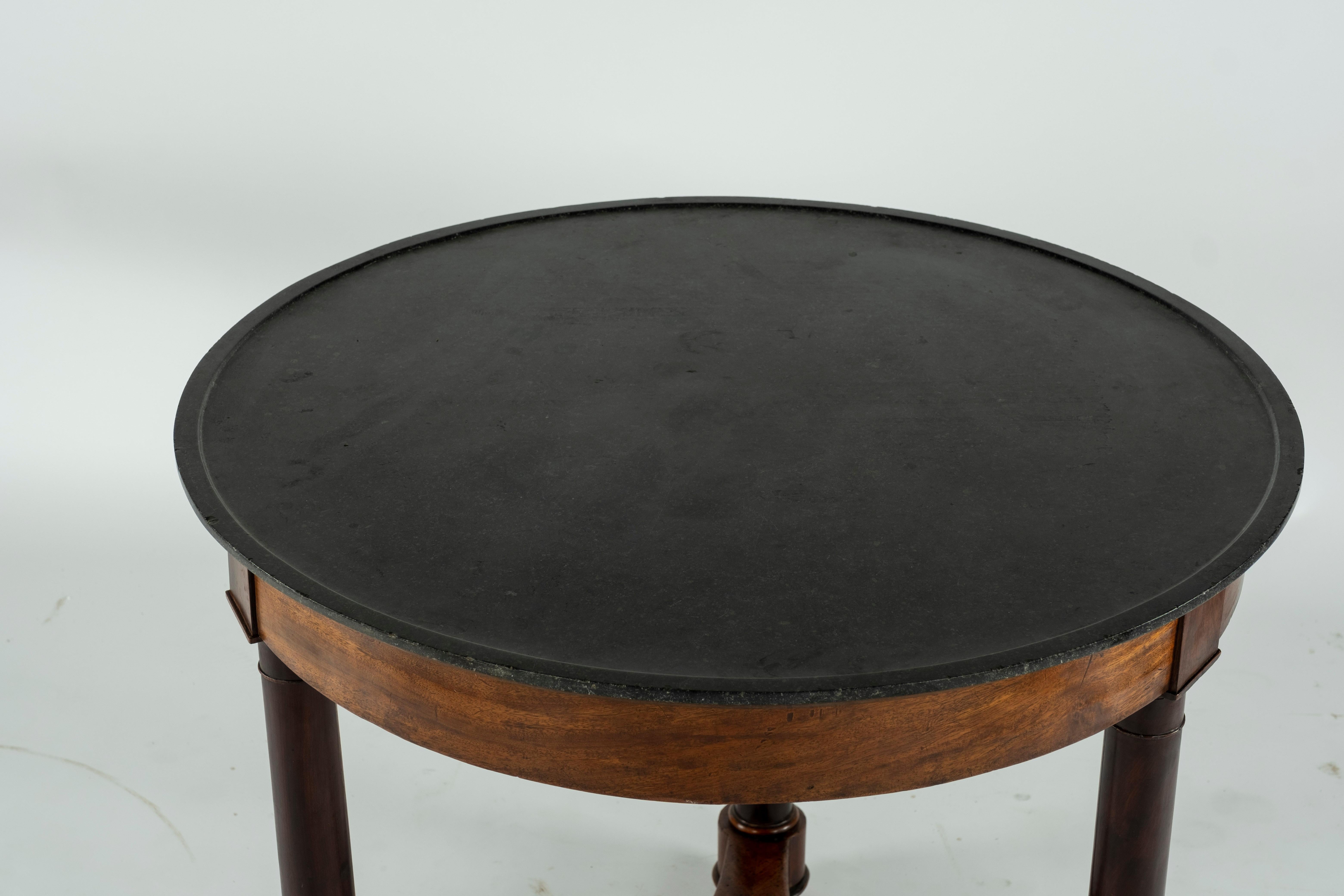 19th Century Gueridon with Black Marble Top
