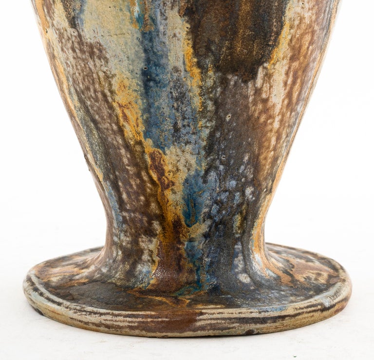 Guerin & Chezal Large Salt Glaze Pottery Vase For Sale 2