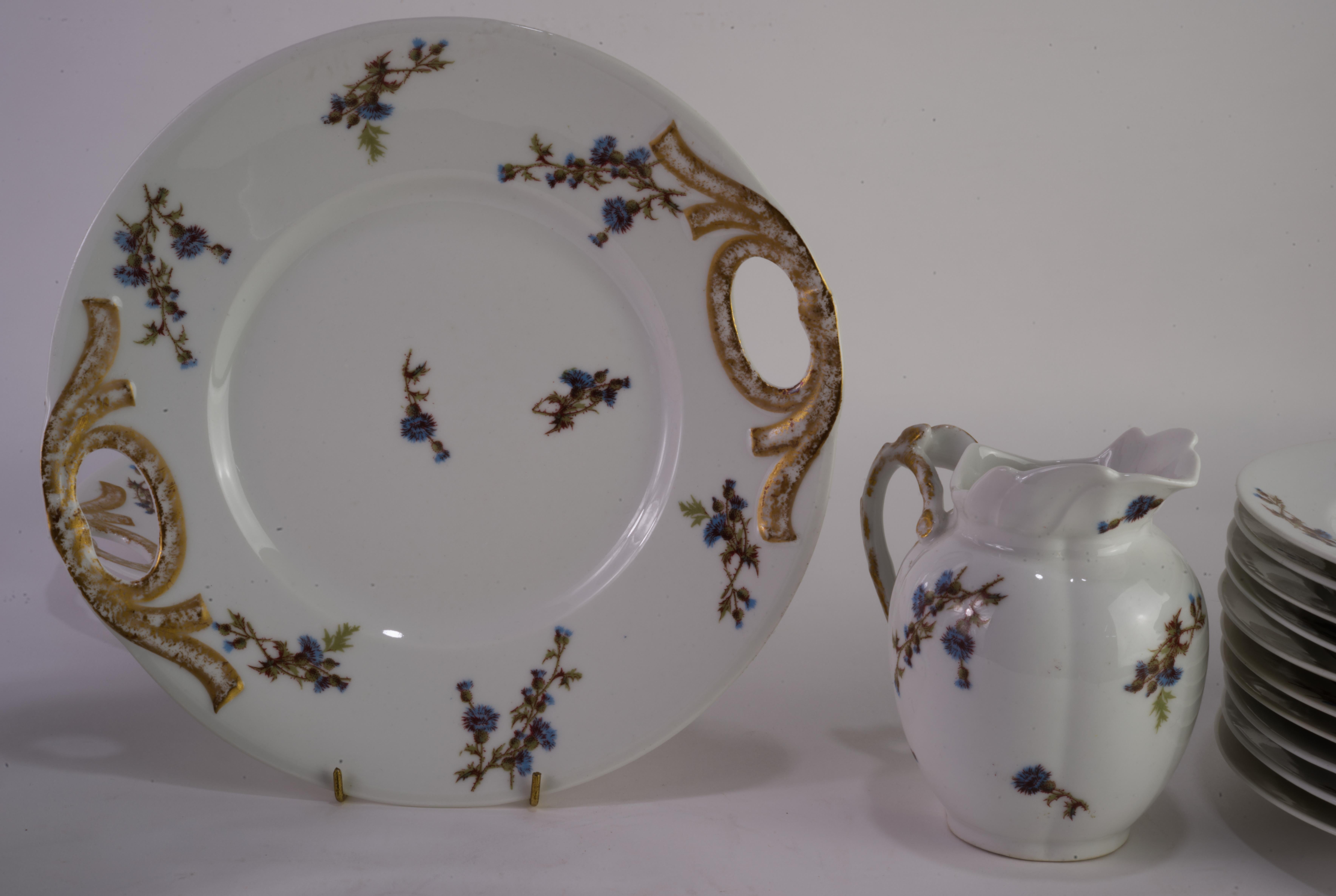 Guerin &Co Limoges Francia Servicio de Postre para 10, China de Hueso Francés en venta