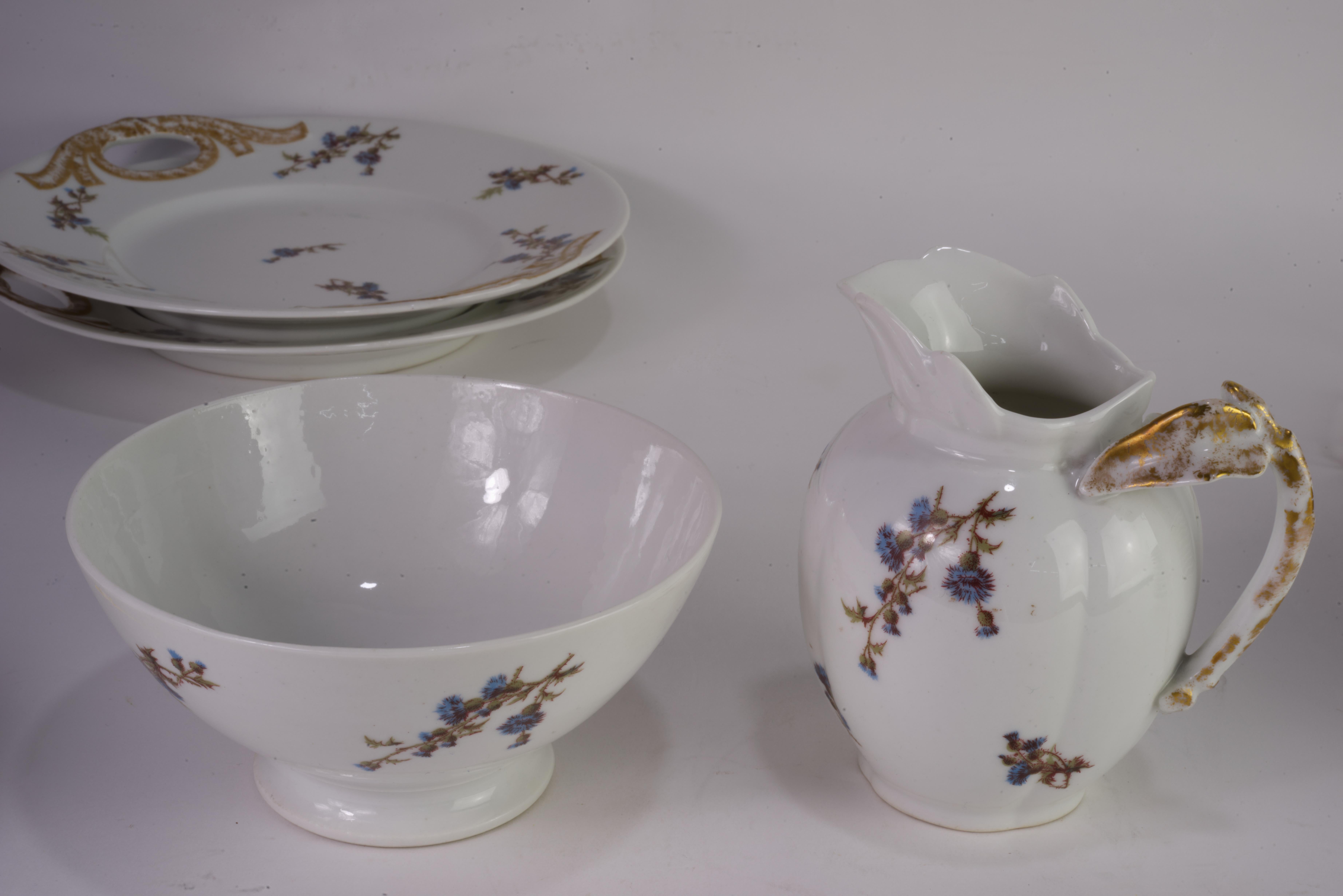 Guerin &Co Limoges Francia Servicio de Postre para 10, China de Hueso Porcelana en venta