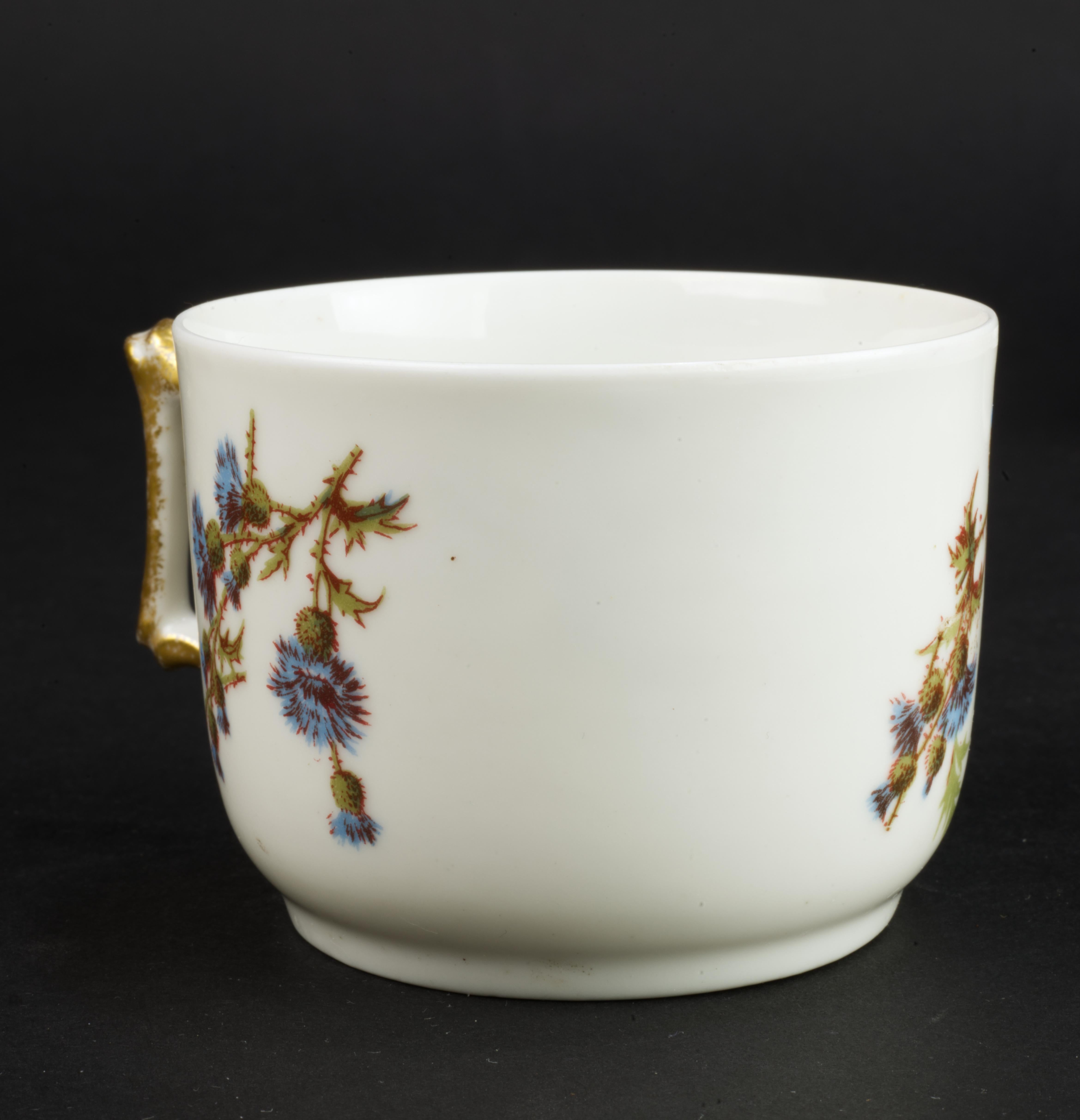 Guerin &Co Limoges France Set of 3 Cups and Saucers Bone China, 1891-1900 For Sale 2