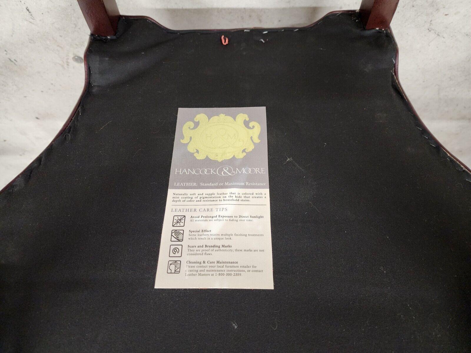 Guerin Leather Accent Armchair by Hancock & Moore For Sale 6