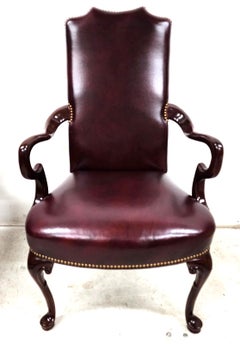 Guerin Leather Accent Armchair by Hancock & Moore