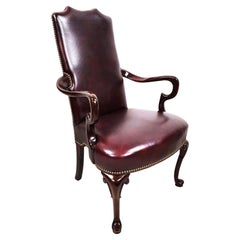 Retro Guerin Leather Accent Armchair by Hancock & Moore