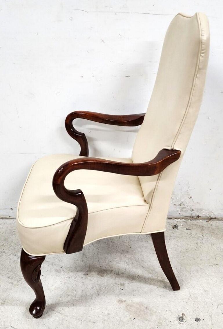 Mid-Century Modern Guerin Leather Armchair by Leathercraft For Sale