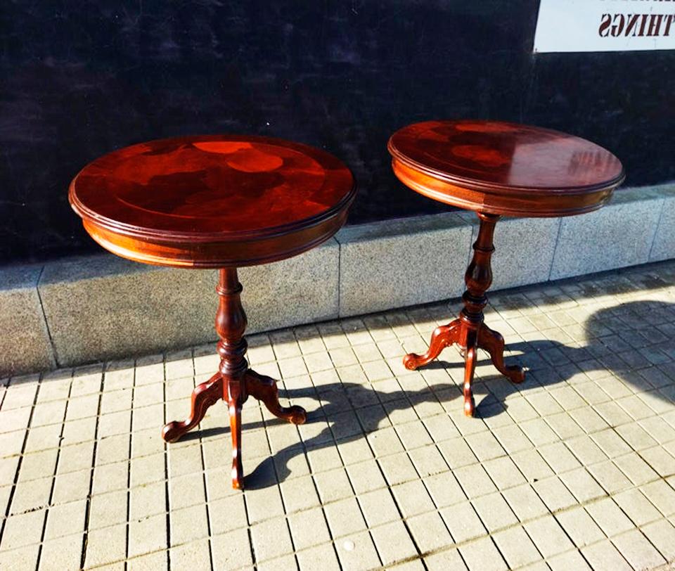Spanish Guerindon  Side  Table or End Table Mid 20th Century, Pair For Sale