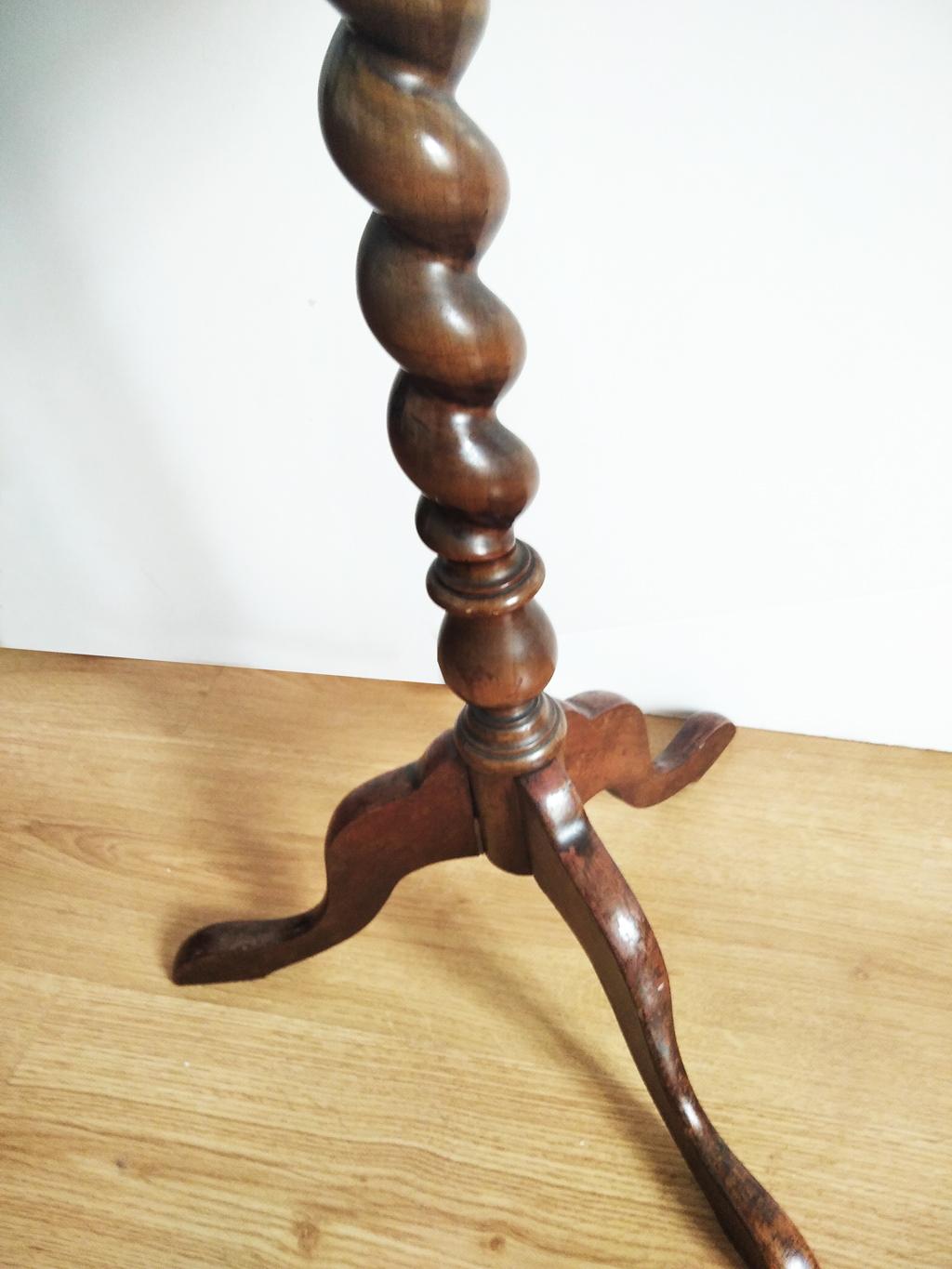 Renaissance Revival Wine Table Barley  Barley  Twist Leg Spain, 