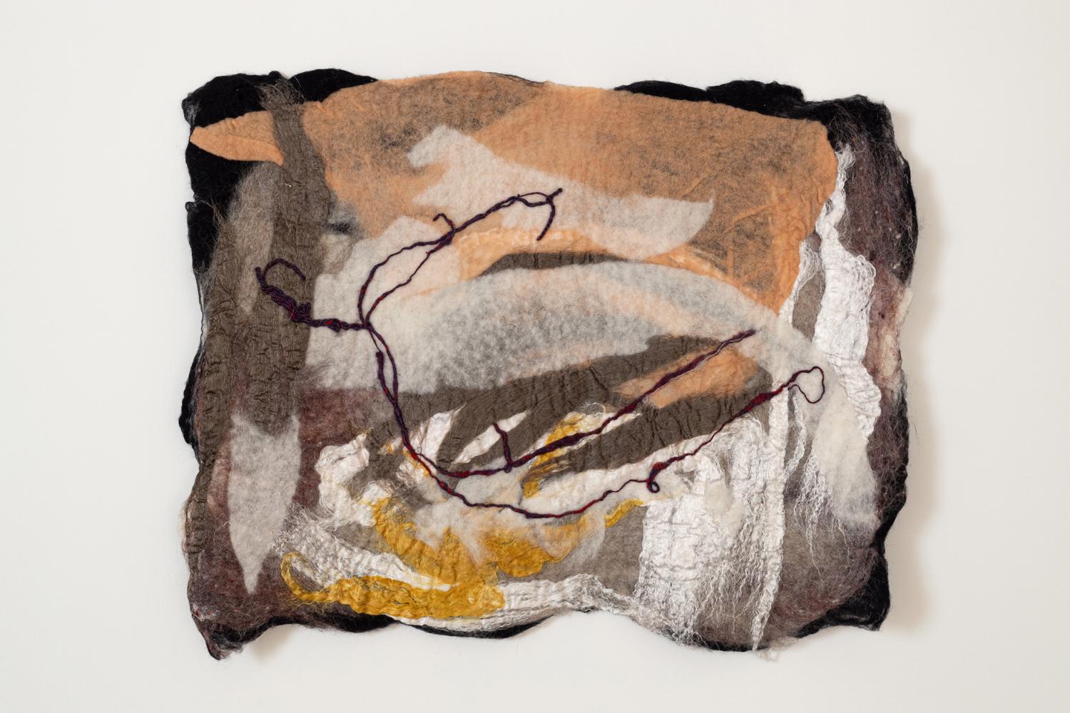 Guernica de la Ecologia, Estudio en Color 3 Tapestry by Claudy Jongstra
One of a kind.
Dimensions: W 70 x H 55 cm. 
Materials: Wool Merino, Drenth Heath, Raw Silks, Cotton Gauze.

Claudy Jongstra is known worldwide for her monumental artworks