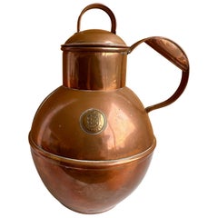 Guernsey Copper Lidded Guernsey Milk Creamer Jug, 19th Century