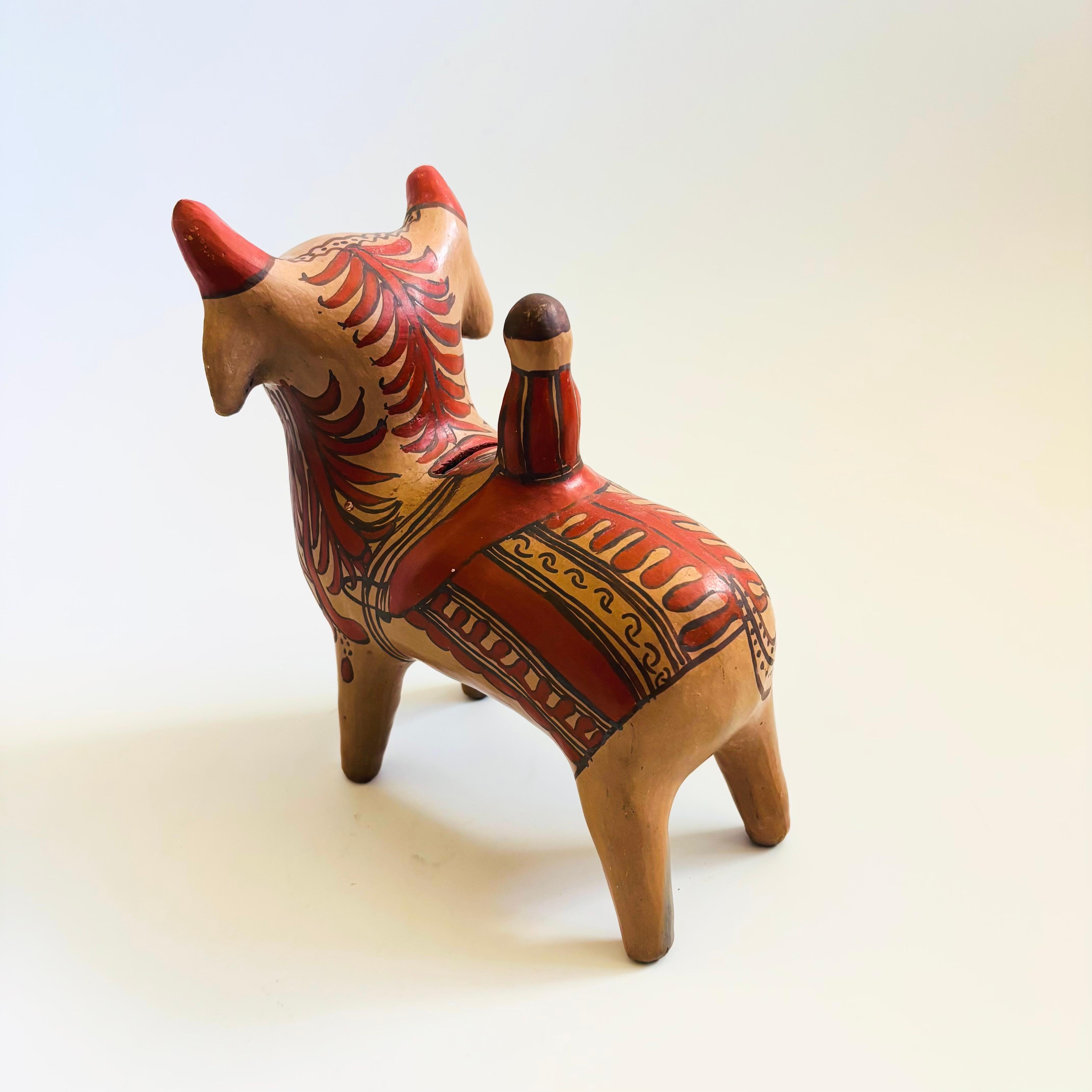 Arte popolare Banca del toro di ceramica Guerrero in vendita