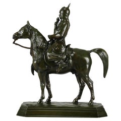 "Guerrier du Caucase" French Bronze by Antoine L Barye circa 1874