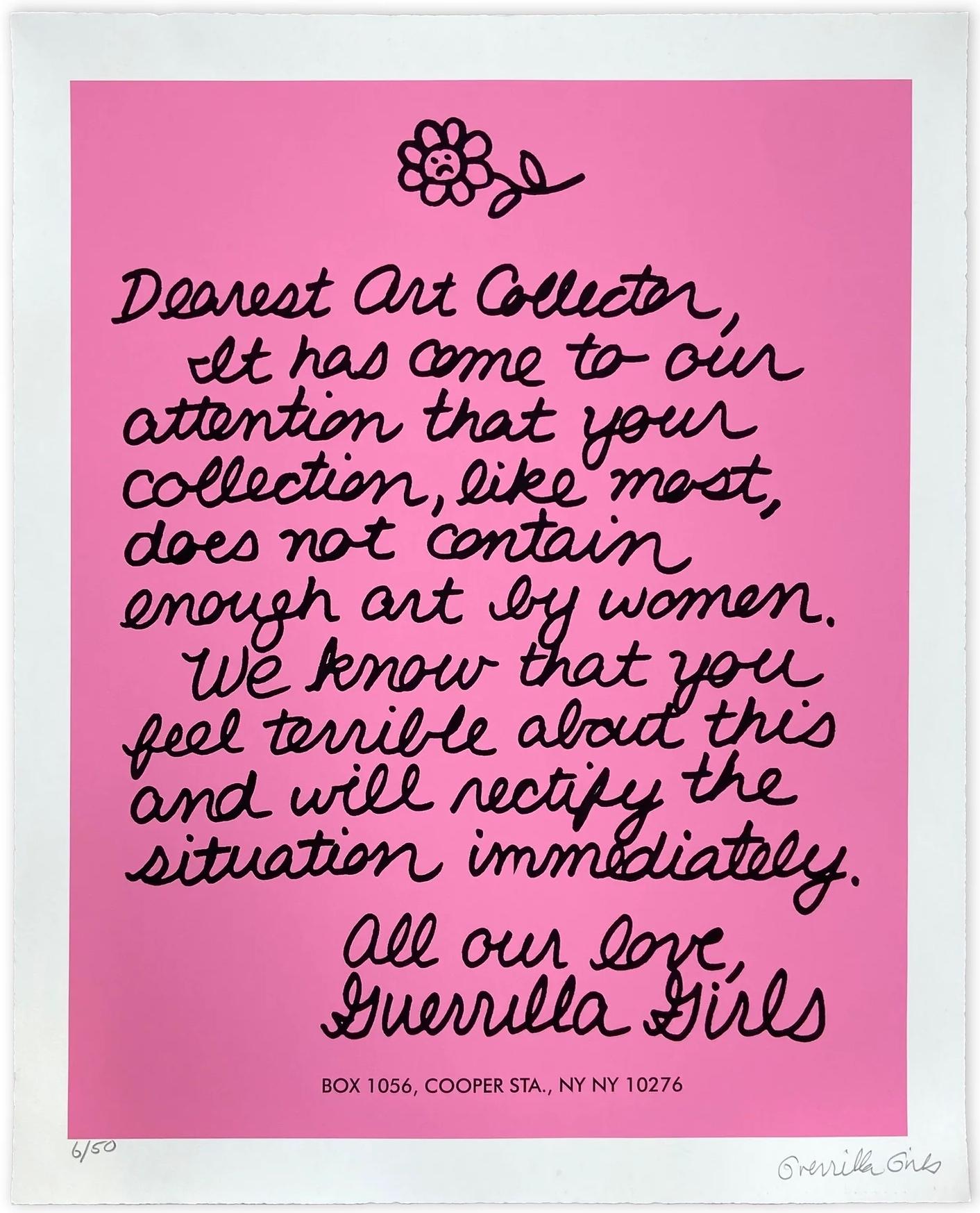 Estimado coleccionista de arte - Print de Guerrilla Girls