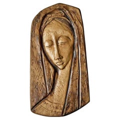 Guerrino Bardeggia Modernist Studio Pottery Bas Relief Wall Plaque Italy 1960s