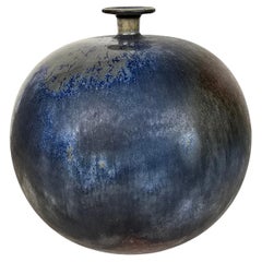 Guerrino Tramonti Faenza Crystalline Studio Pottery Italian Bulbous Vase Signed