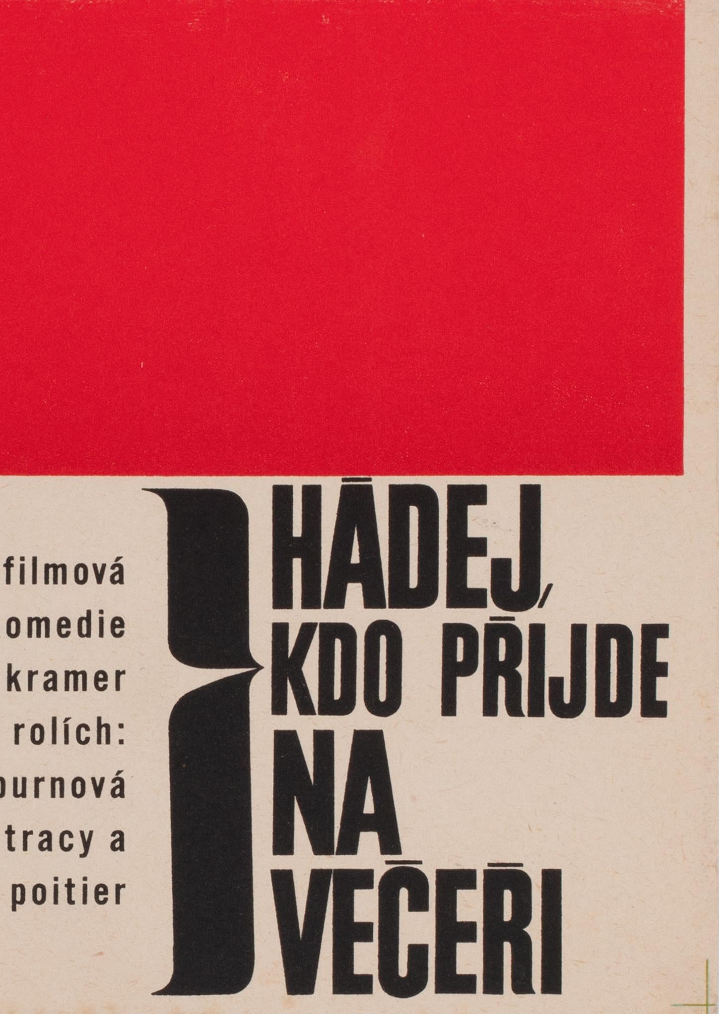 Papier Guess Who's Coming to Dinner - Affiche originale du film tchèque, Vaca, 1967 en vente