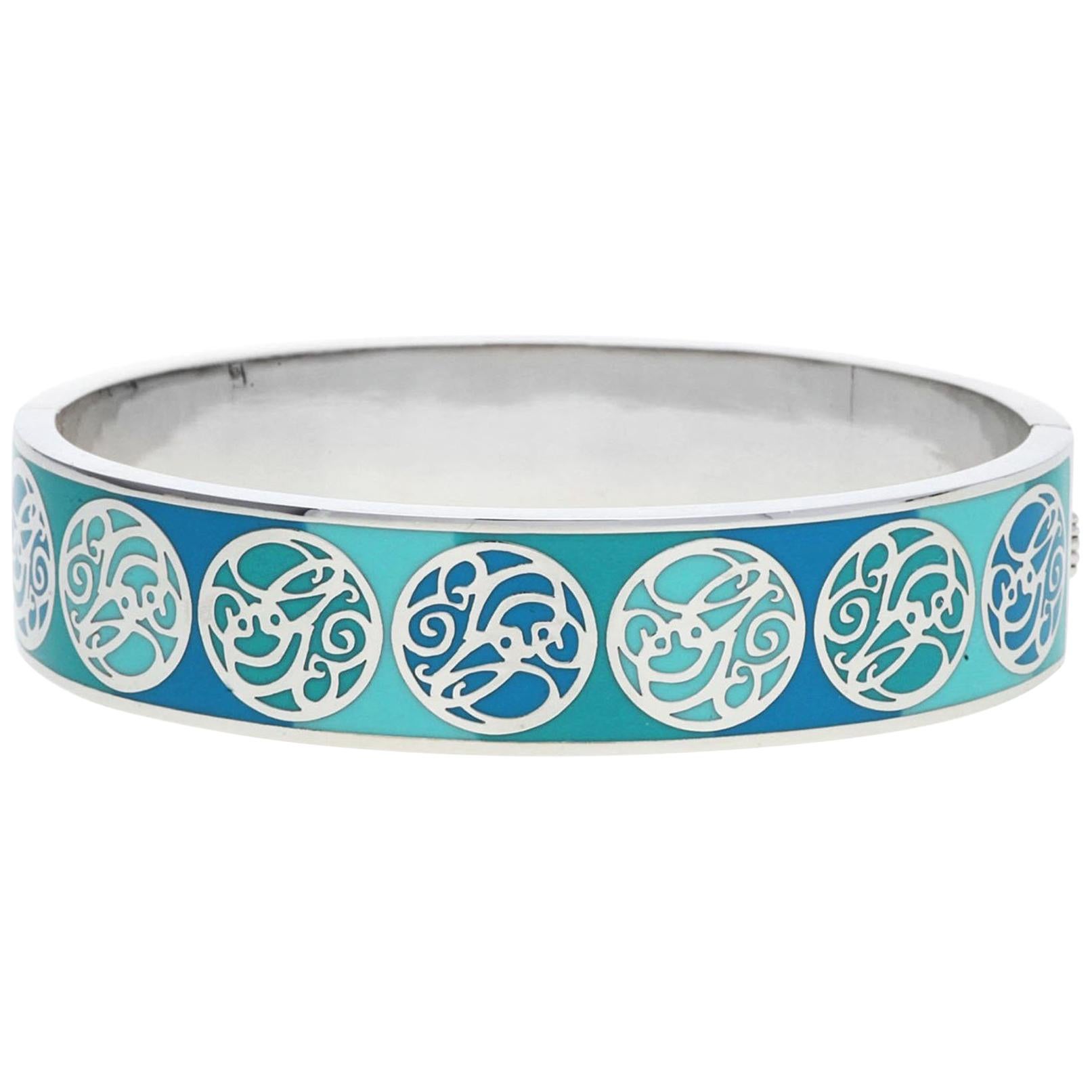 Guess Women Bangle metal silver/turquoise For Sale