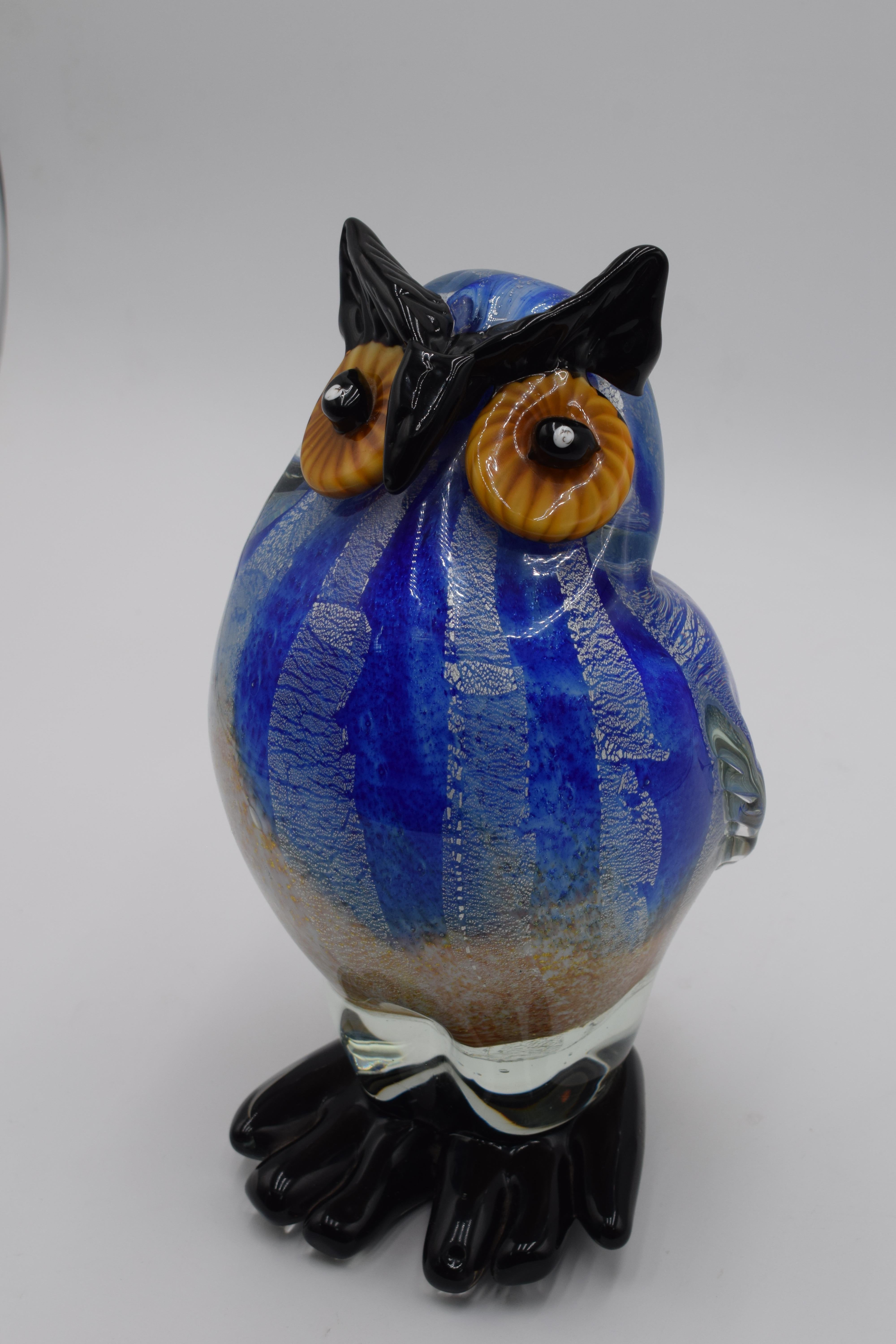 Murano glass owl, Italy, 1970s. For Sale 6