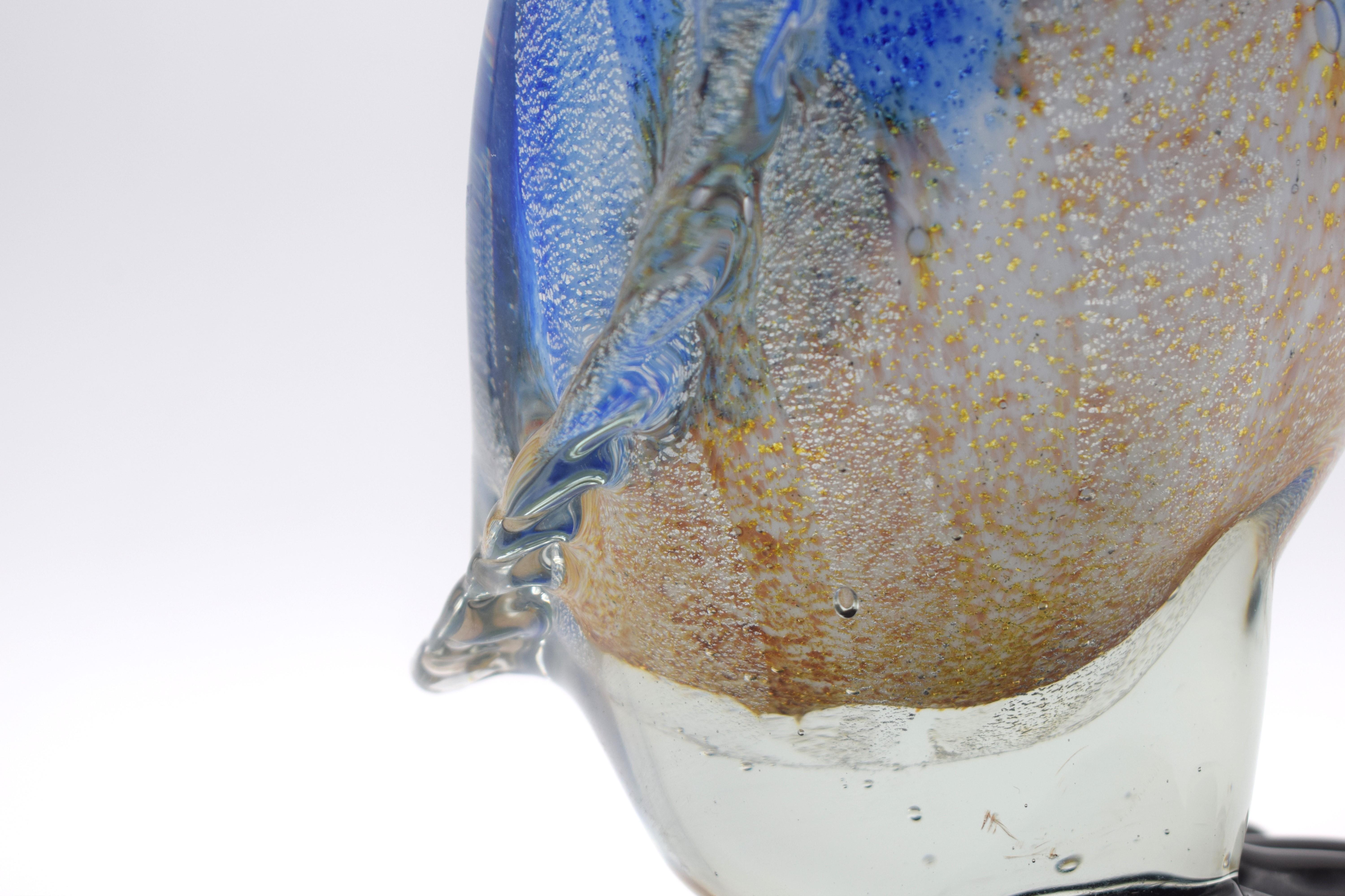 Murano glass owl, Italy, 1970s. In Good Condition For Sale In Palermo, PA