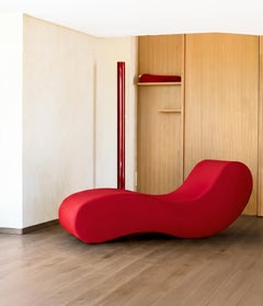 Gufram Alvar Red Sculptural Chaise Longue by Giuseppe Raimondi 1966, Italy