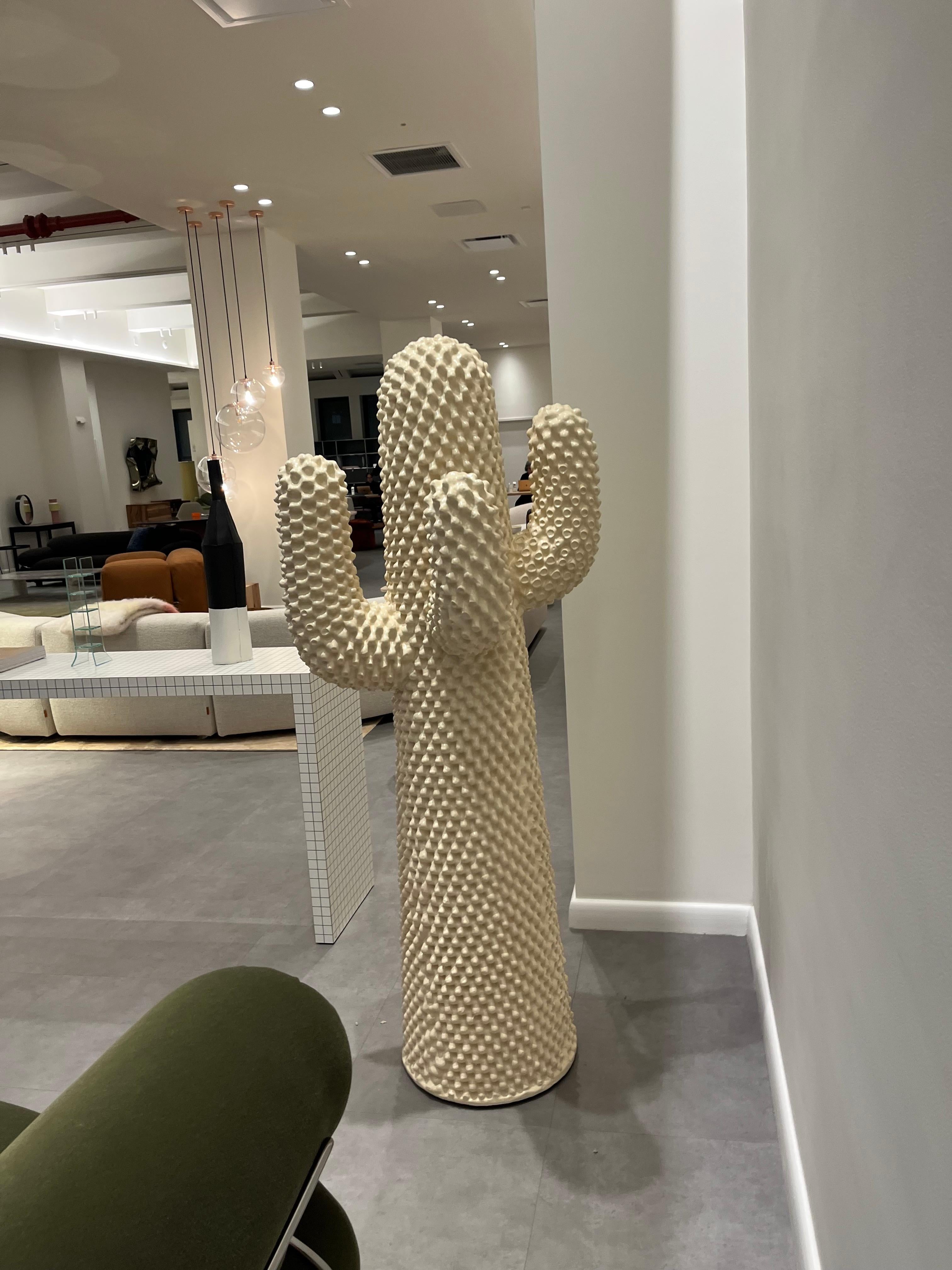 Plastic Gufram Another White Cactus Designed by Drocco / Mello in Stock For Sale